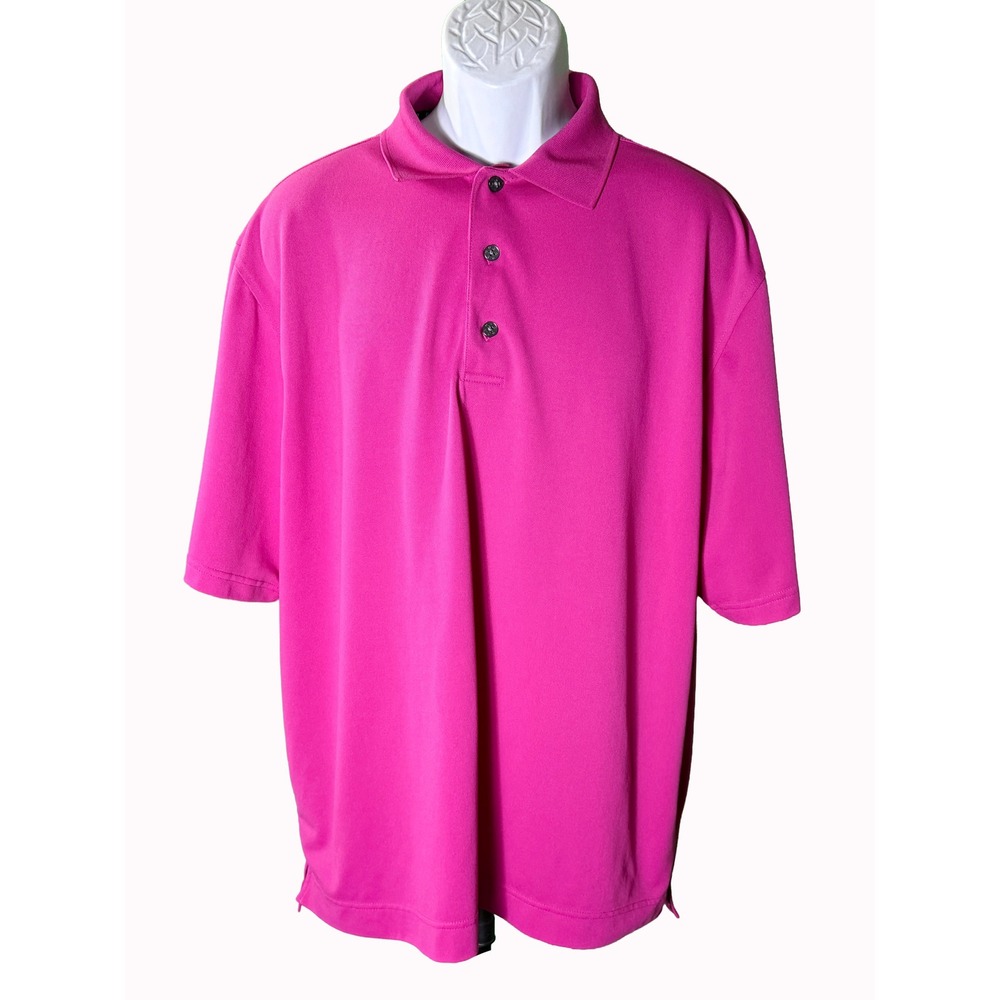 FootJoy Polo Shirt Mens XL Pink Short Sleeve Performance Pique Golf Top